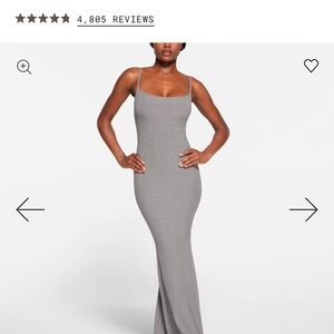 SKIMS Grey Lounge Slip Dress